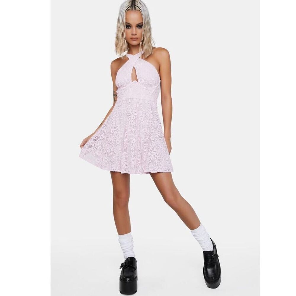 For Love & Lemons Carmela Mini Dress in Purple NWT Size Large